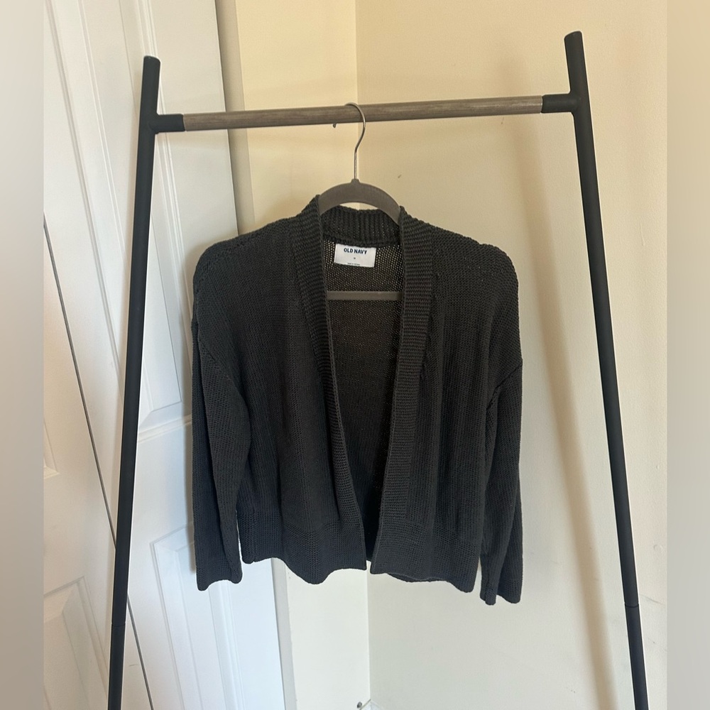 Old Navy M Dark Gray Knit Open Cardigan
